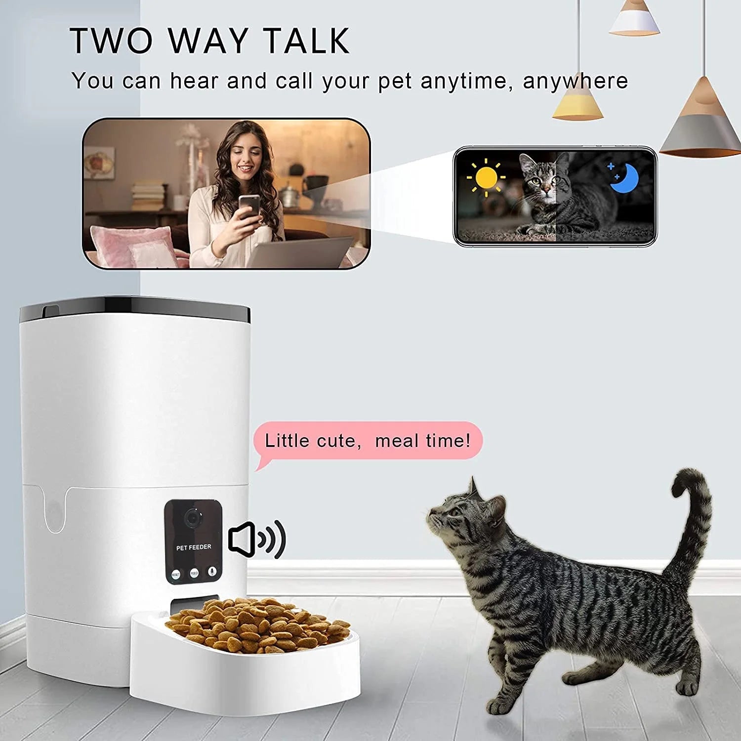 😻pet feeder6l automatic pet feeder🐶