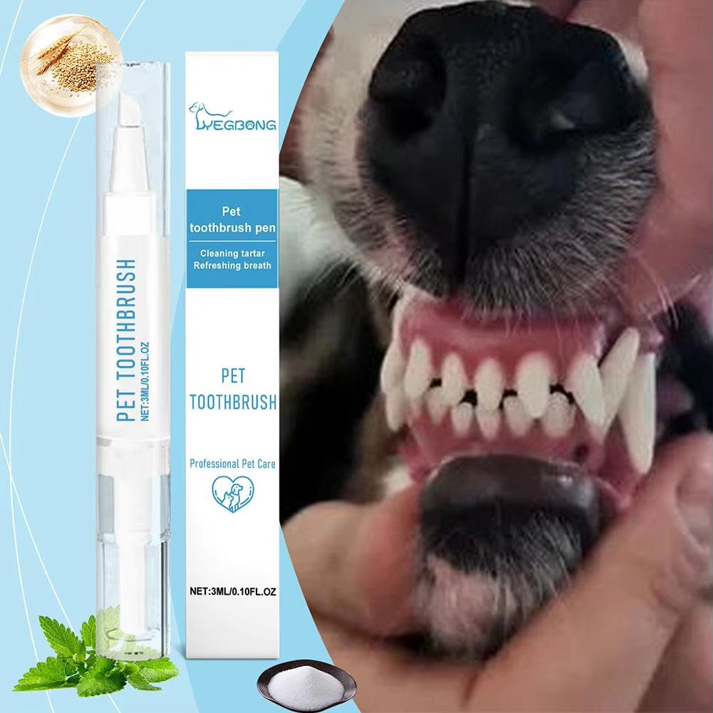 Pet Teeth Cleaning Toothbrush Pen Pet Dental Beauty Tools Set Dog Tartar Bad Breath Remover Pet Products Dog Accessories