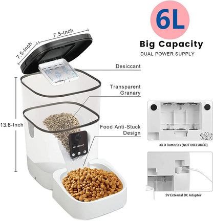 😻pet feeder6l automatic pet feeder🐶